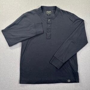 Filson Henley Shirt Mens M Dark Navy Blue Long Sleeve Cotton Workwear Gorp